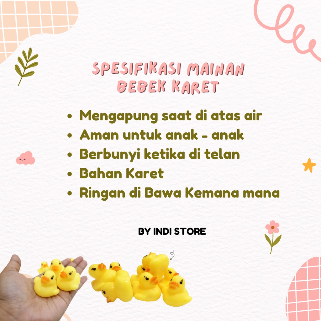 Mainan Anak Bebek / Mainan Bebek Karet / Mainan Bebek Bunyi / Rubber Duck Dipencet Bunyi