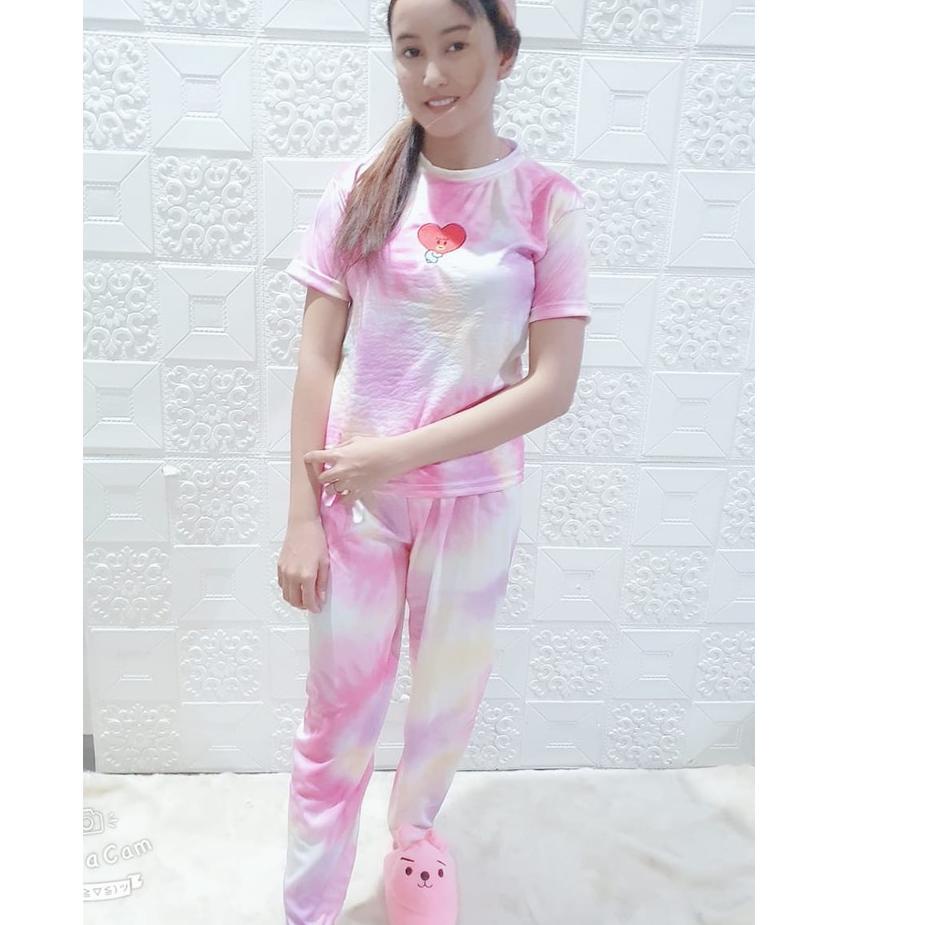 Trx2t7Sh--Set Setelan CP Wanita Tie Dye Fit XL
