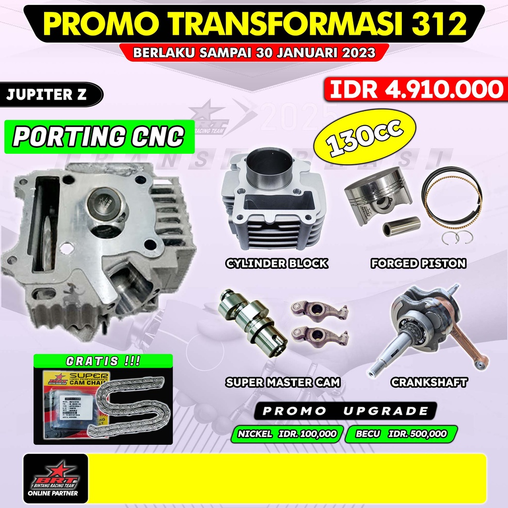 BRT PROMO 312 JUPITER Z HEAD-BLOCK CAST IRON-PISTON-KRUK AS-NOKEN AS