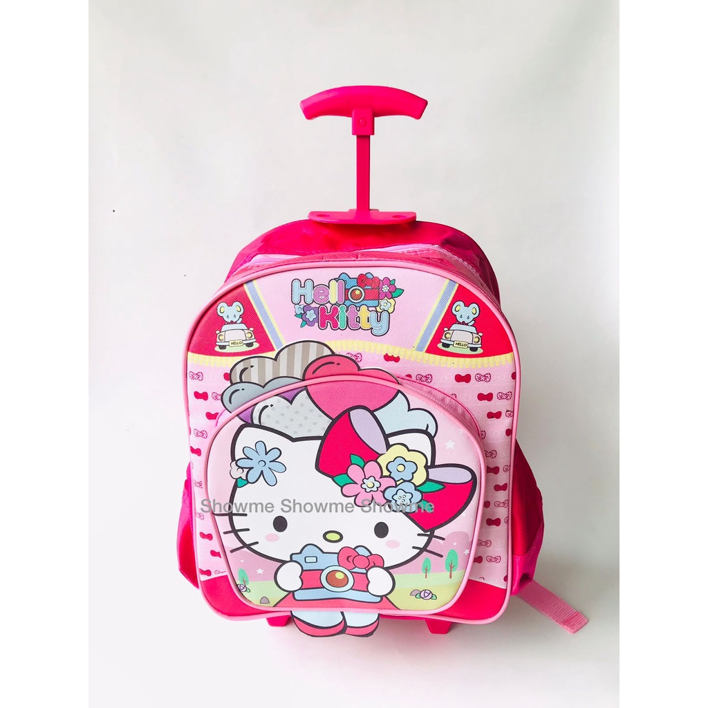 SHOWME TAS TROLI DORONG ANAK  SEKOLAH  TK - PLAY GROUP PEREMPUAN UNICORN MAGIC FUCHSIA CUTE TIMBUL BAHAN PREMIUM