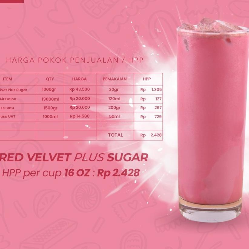 

Terbaru✰ Bubuk Minuman RED VELVET Powder 1000g PLUS GULA - Forest Bubble Drink 36