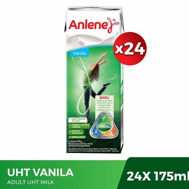

[ COD ] Susu Anlene kotak 175ml Harga Karton/24x rasa Vanilla