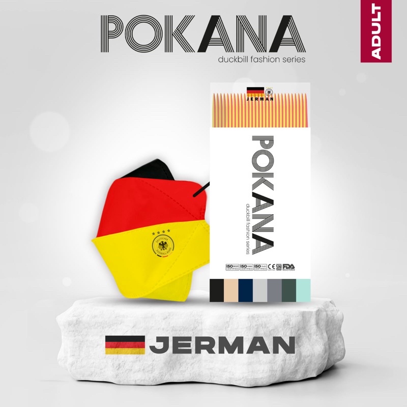 Masker Pokana Duckbill 4 ply 4D tipe earloop surgical mask