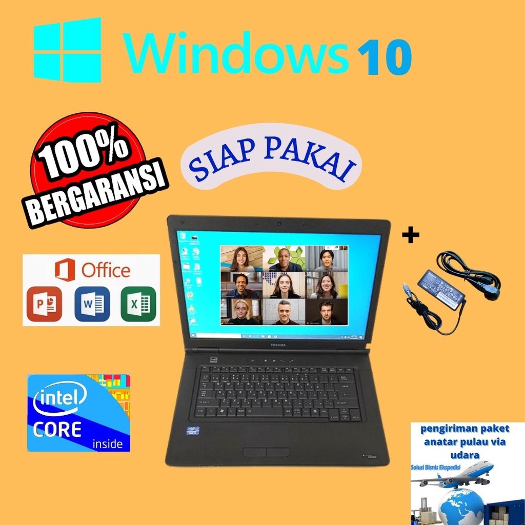 LAPTOP TOSHIBA CORE I3 RAM 8/4 SSD/HDD SIAP PAKAI PROMO BERGARANSI BERKUALITAS DJAMIN OK leptop seco
