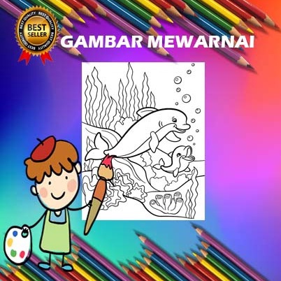 Gambar Sketsa Mewarnai / Kartun Ikan / Part 1 / Gambar Sketsa / Gambar mewarnai / Kertas Gambar Mewa