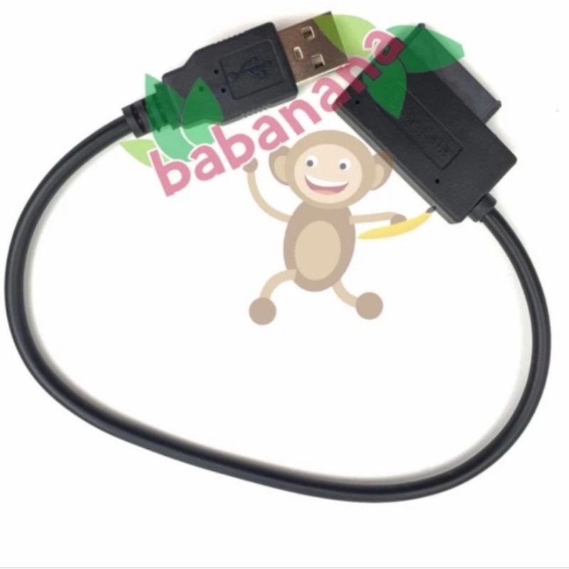 Kabel Slim Line Sata to dual usb dvd rw rom external konverter adapter