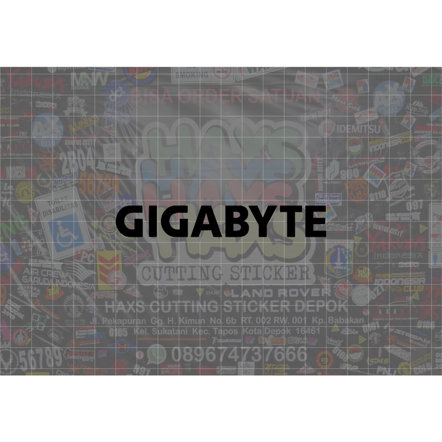 Cutting Sticker Gigabyte Ukuran 10 Cm Untuk Motor Mobil