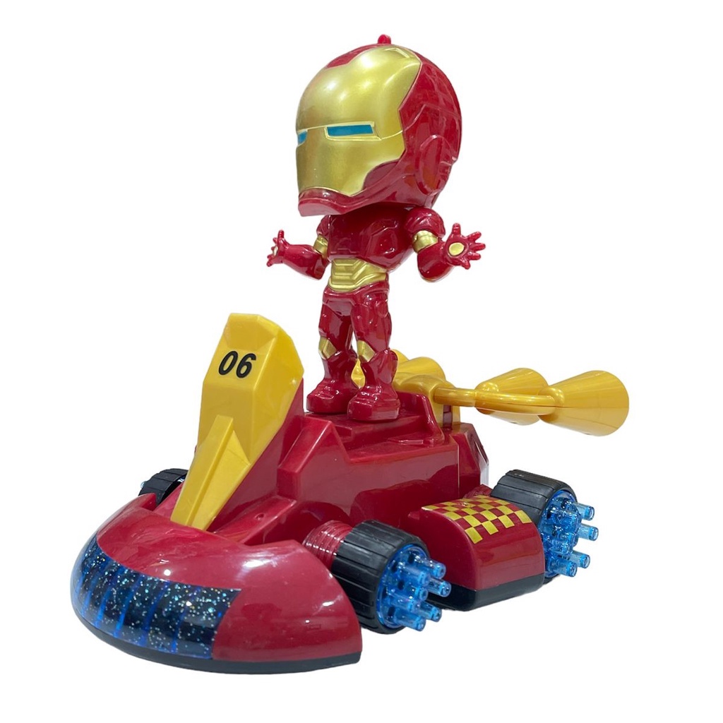 Mainan Anak KART HERO IRON MAN Colorful Light Music B/O Mainan Robot