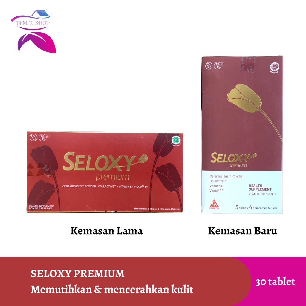 Seloxy Premium Mencerahkan Kulit / Suplemen Pemutih with Collagen + Vitamin E