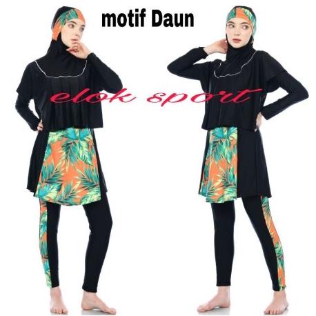 Setelan Renang Muslimah Baju Celana Jibab Wanita Dewasa Muslim Jumbo