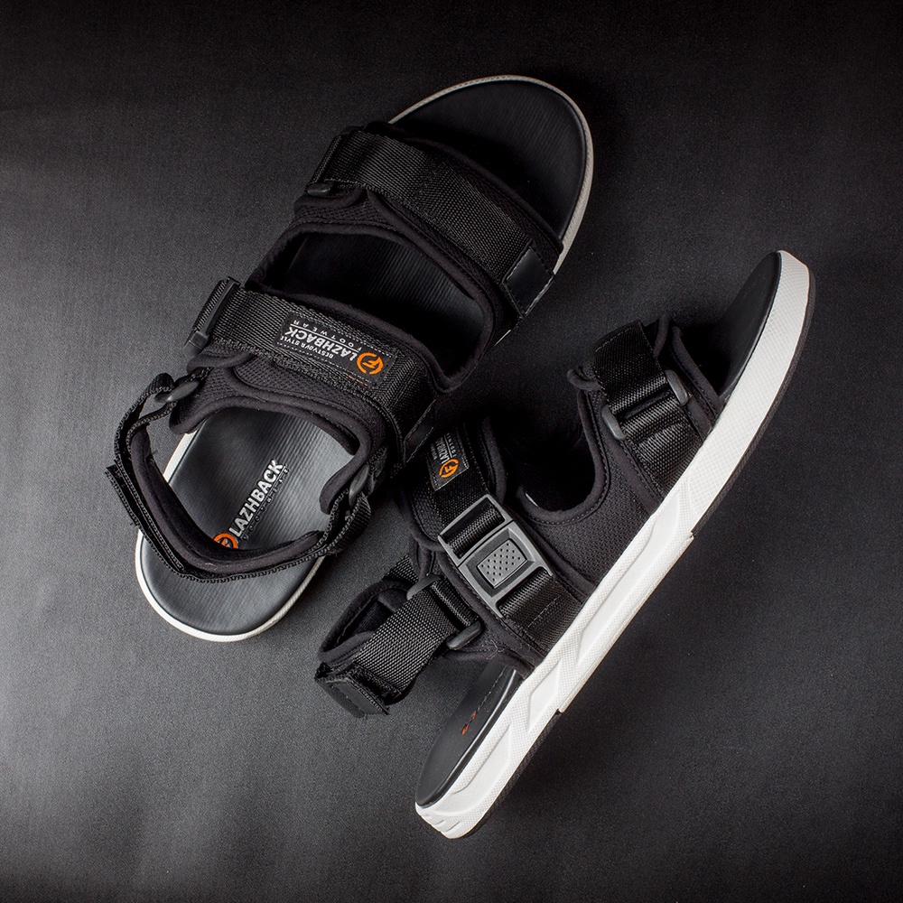 AXERION BLACK |ManNeedMe x FLAZHBACK| Sandal Pria Cowok Sendal Gunung Outdoor ORIGINAL
