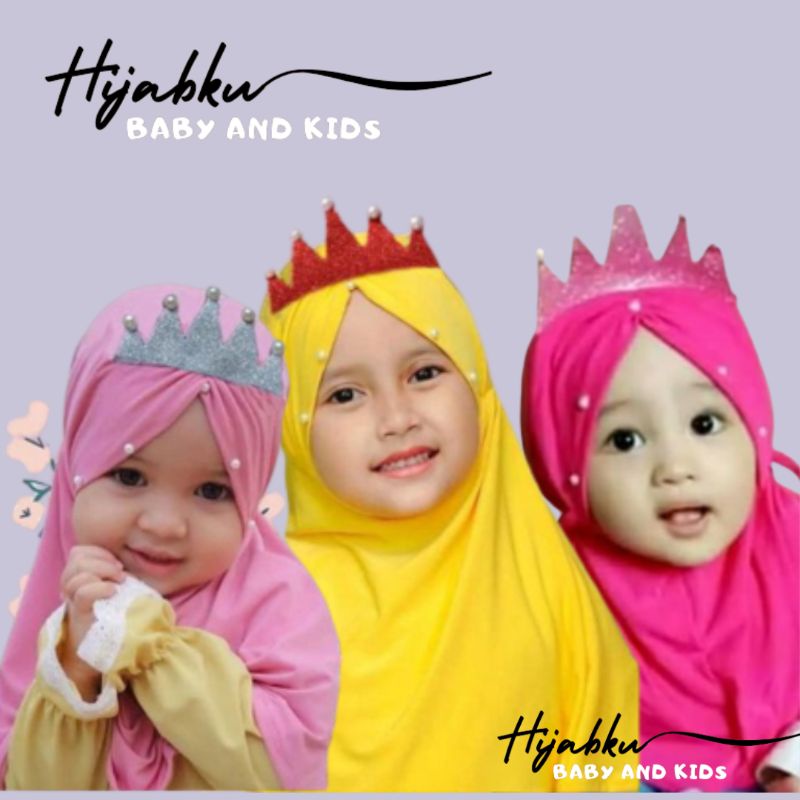 Kerudung anak bayi 0 6 bulan 1 2 tahun PRINCES MAHKOTA hijab bayi jilbab anak bayi jilbab bayi perem