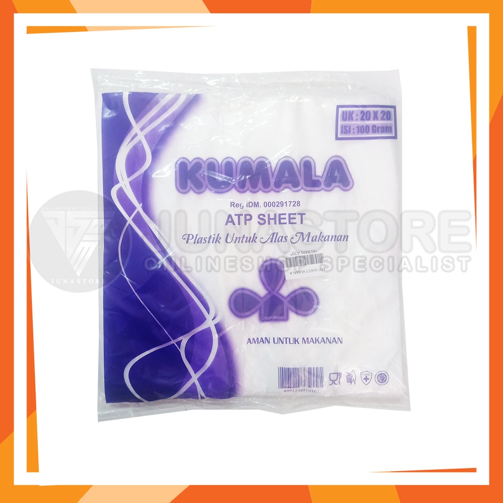 Plastik anti panas lembaran 20 x 20 / plastik alas nasi kotak / ATP sheet kumala (100gr)