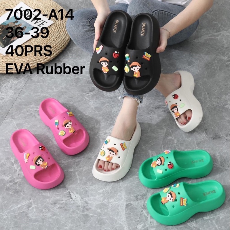 Sandal Jelly Fuji Wedges Balance 7002 Sandal EVA RUBBER Terbaru