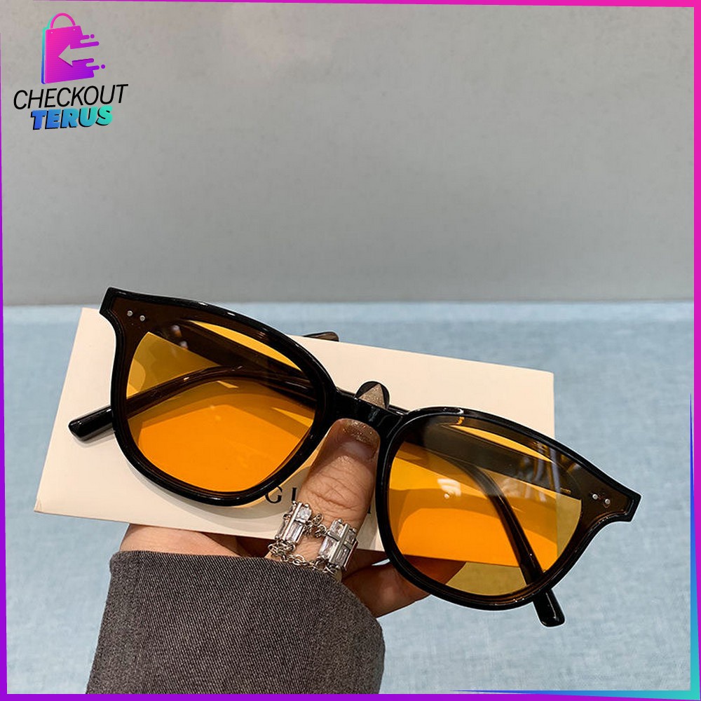 CT C654 Kacamata Korean Fashion Kaca Mata Vintage Retro Korea Sunglasses Kuning Pria Wanita Unisex Fashion