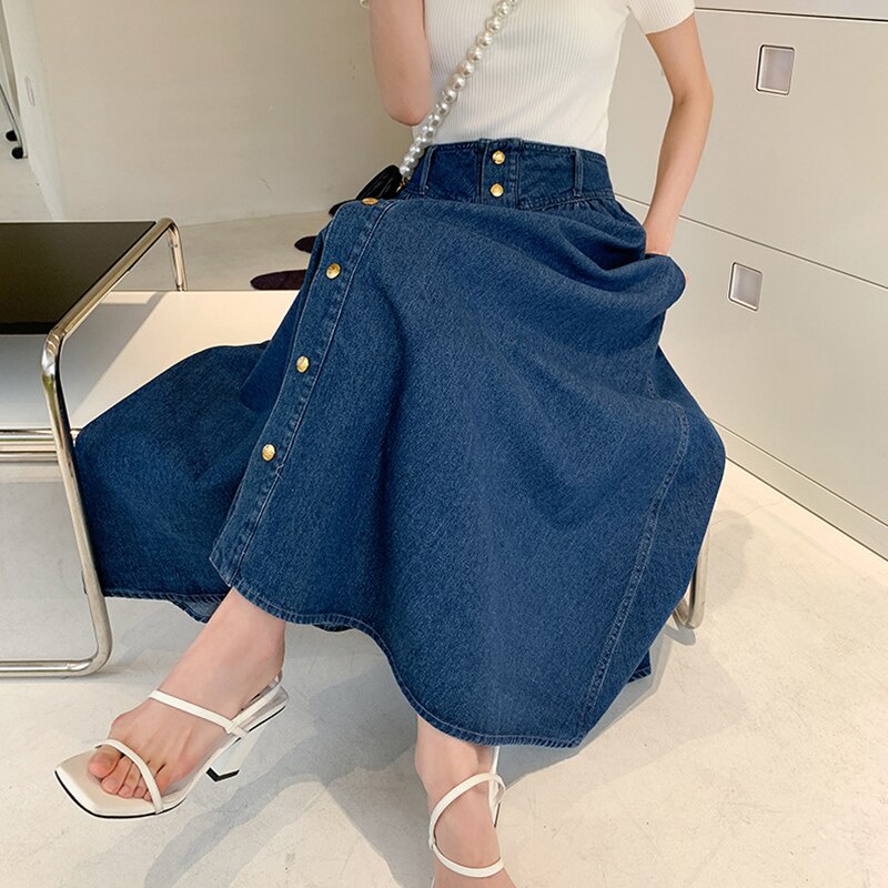 ROK JEANS HIGHWAIST HITS ANTIK MAXI SKIRT TWOTWINSTYLE | OUTFIT REMAJA OOTD KEKINIAN