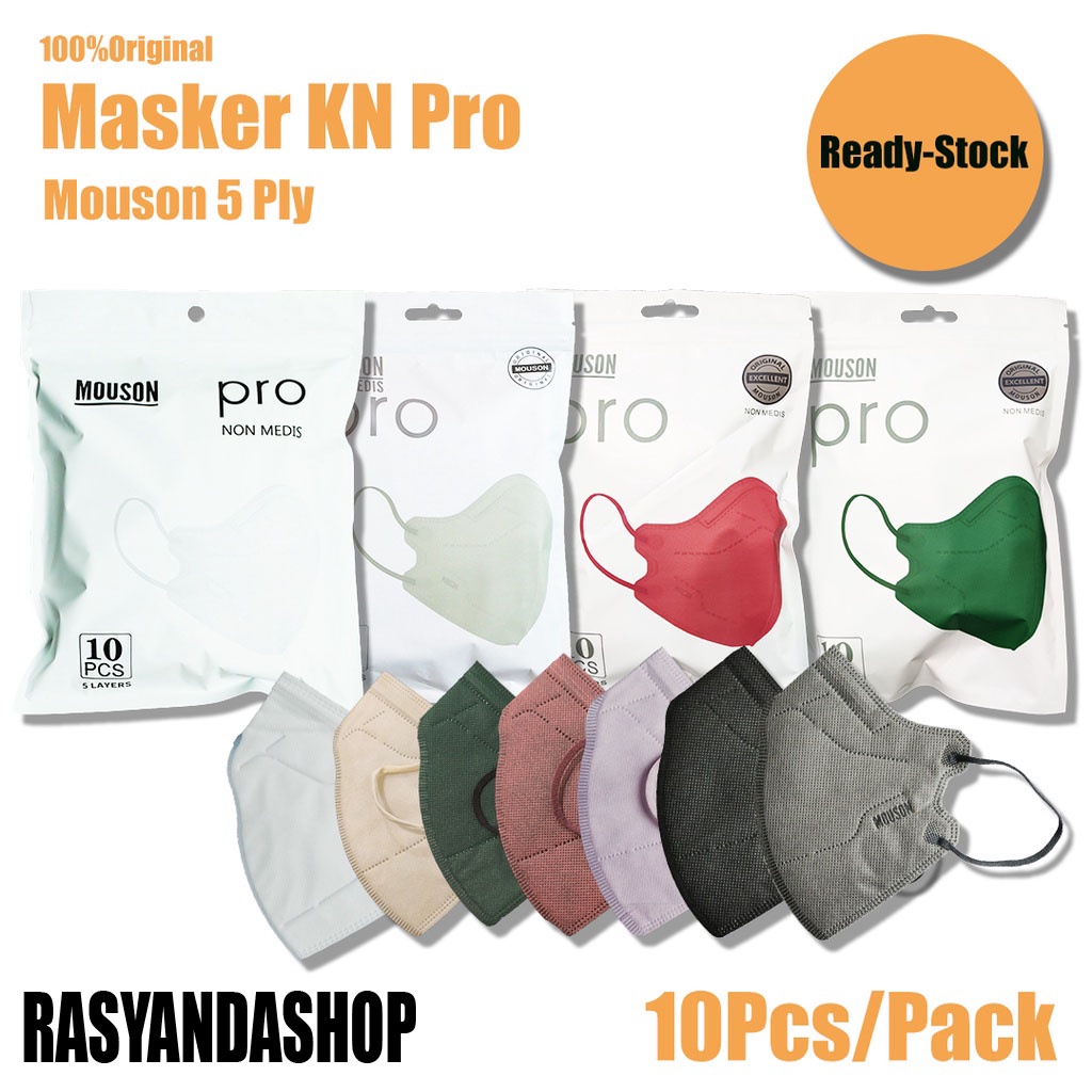 Kn95 KN 95  Pro Mouson  Wemask 5D Mix Soft Warna Warni  Hitam Putih 5 PLY Prptective Disposable FaceMask Isi 10 pcs