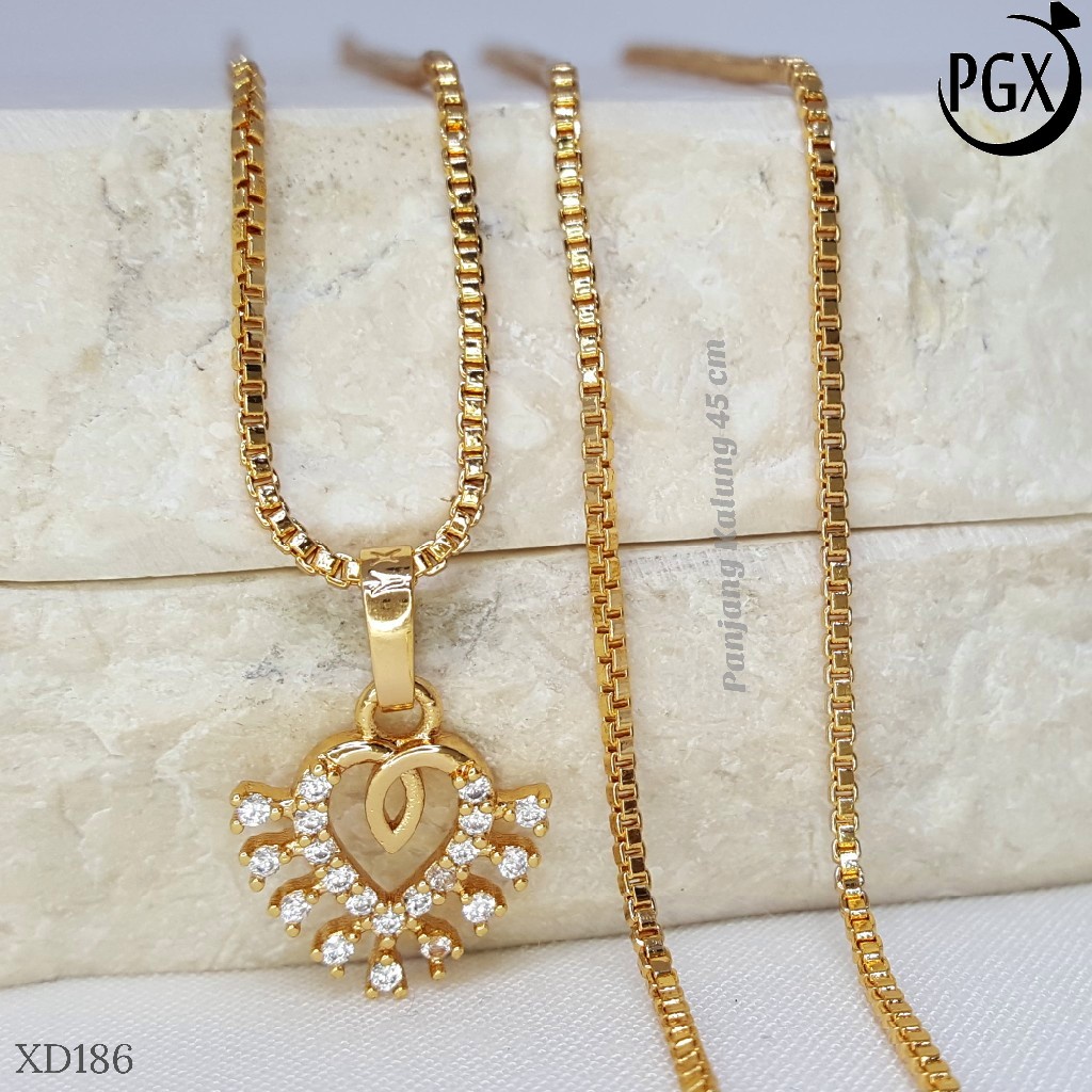 PGX Kalung Wanita Xuping Aksesoris Fashion Perhiasan Lapis Emas XD186