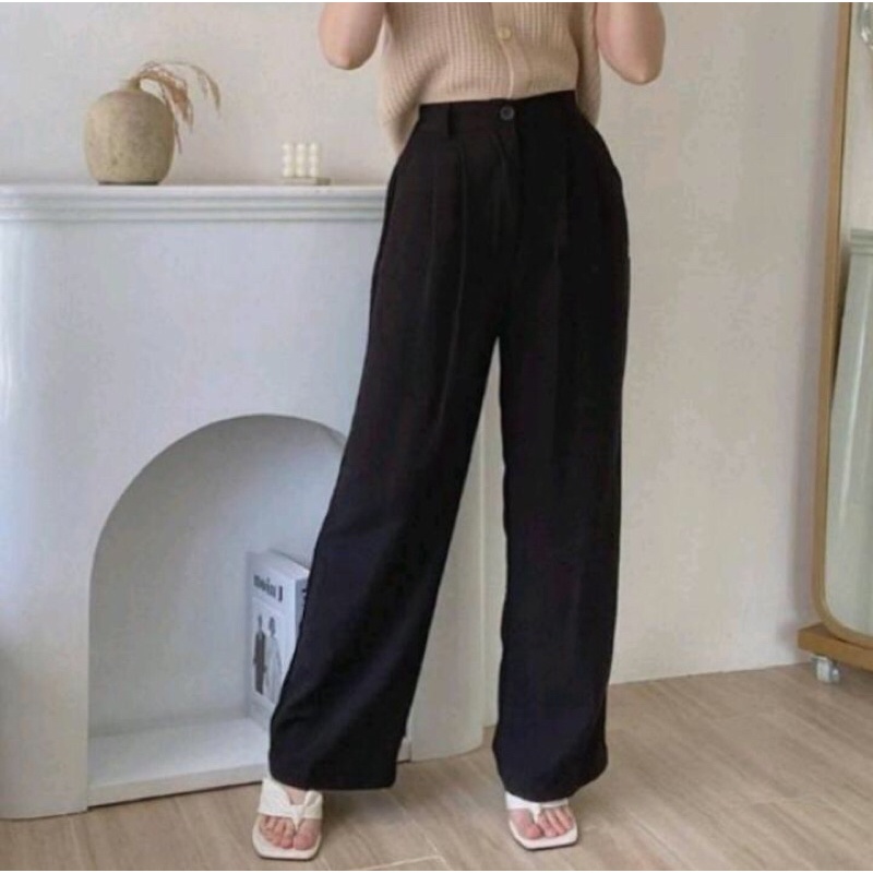 LOOSE PANTS - CELANA KULOT HIGHWAIST WANITA CULLOTE PANT - HIGHWAIST PANTS - KULOT CELANA PREMIUM - WIDE LEG PANTS - CULLOTE HIGHWAIST – HIGHWAIST- CELANA KULOT – CULLOTE - KULOT - CELANA WANITA KEKINIA