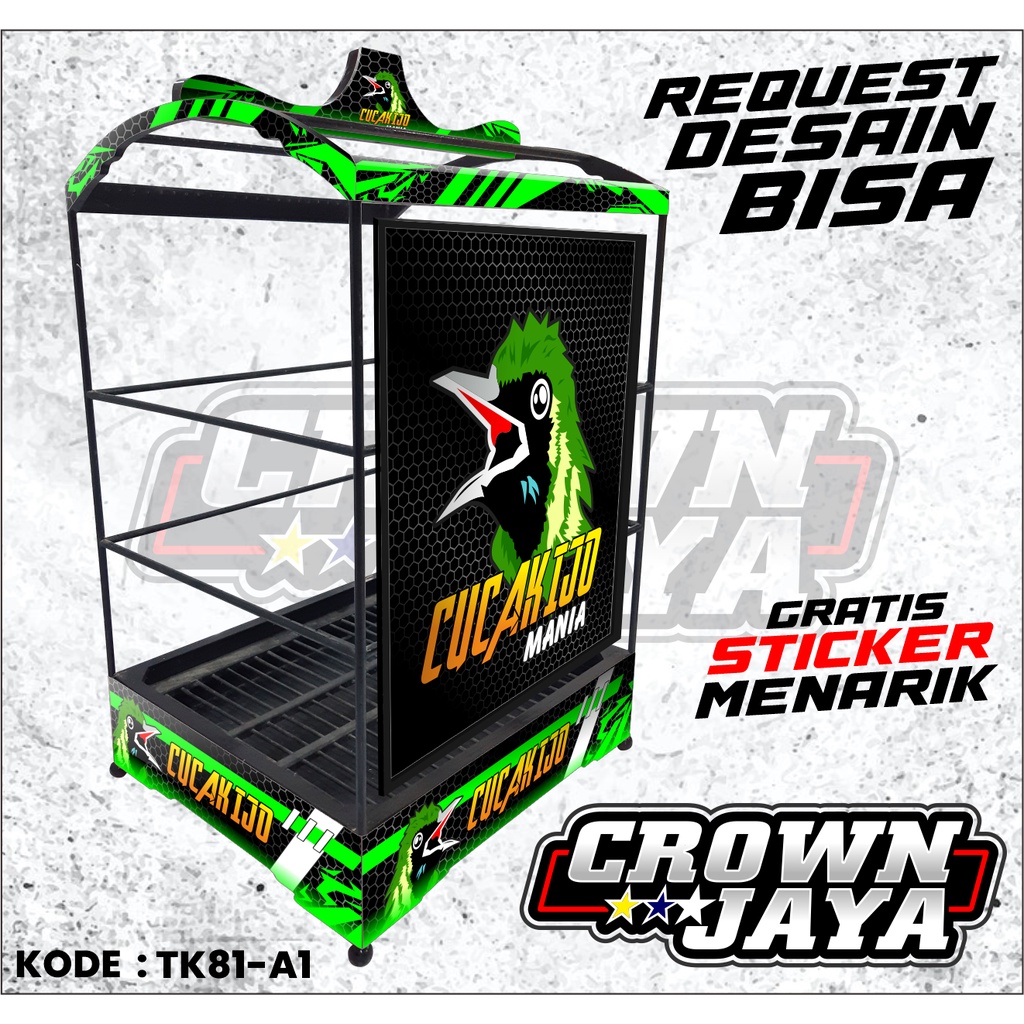 DECAL SANGKAR KENARI SINGLE FIGHTER / STIKER KANDANG KOTAK BNR NO 1 NO 2 NO 3 / STIKER SANGKAR BURUN