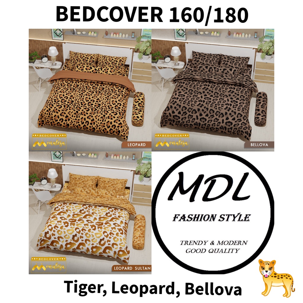 MONALISA - ORIGINAL BEDCOVER SET 160/180 QUEEN KING MOTIF LEOPARD LEOPARD SULTAN BELLOVA BELOVA  - B