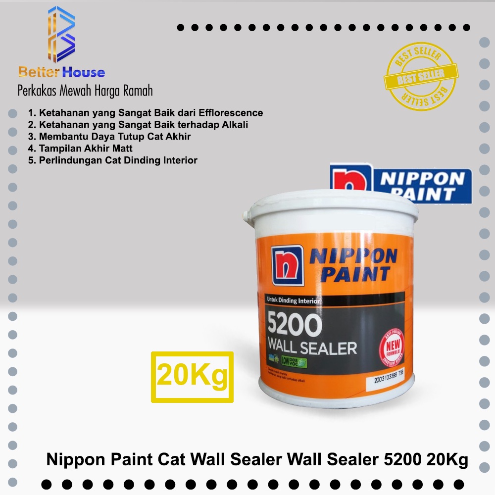 Jual Nippon Paint 25kg Wall Sealer 5200 sealer dinding Interior Shopee Indonesia