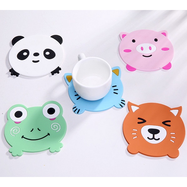 tatakan gelas karet/ tatakan gelas karakter/ tatakan gelas motif binatang/ tatakan gelas murah/ tata