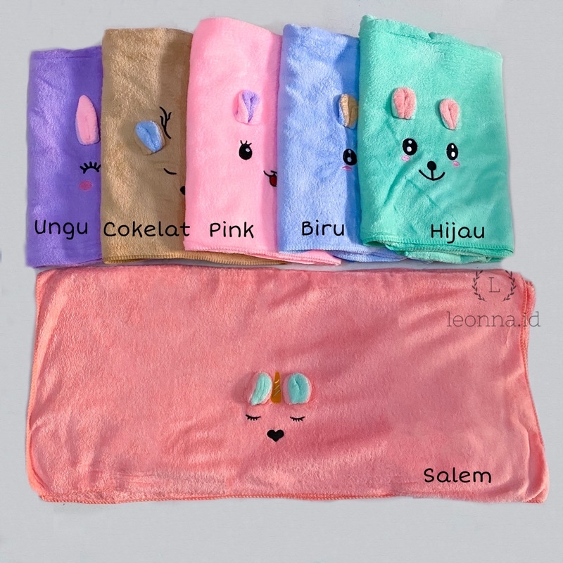 Handuk Microfiber New Bear XJY / Handuk Mandi Kuping / Handuk Bayi Kuping / Handuk Microfiber / Hand
