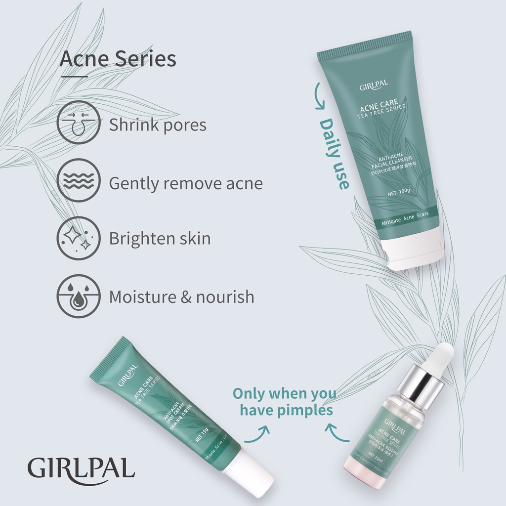 (READY &amp; ORI) Girlpal Anti-Acne Essence / Spot Cream / Cleanser