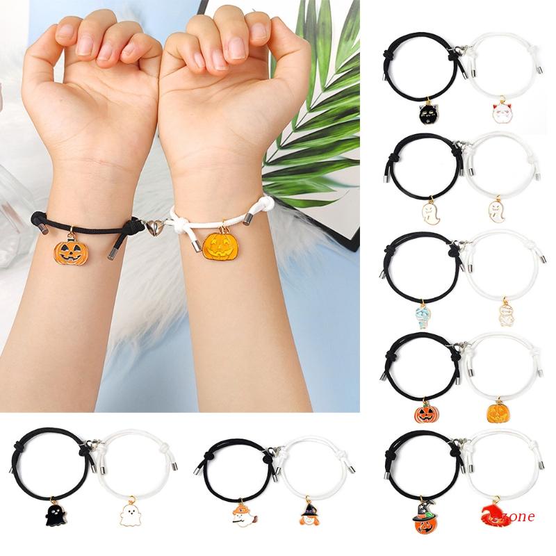 Zzz 2PCS Gelang Tali Kepang Adjustable Dengan Magnet Untuk Pasangan / Pria / Wanita