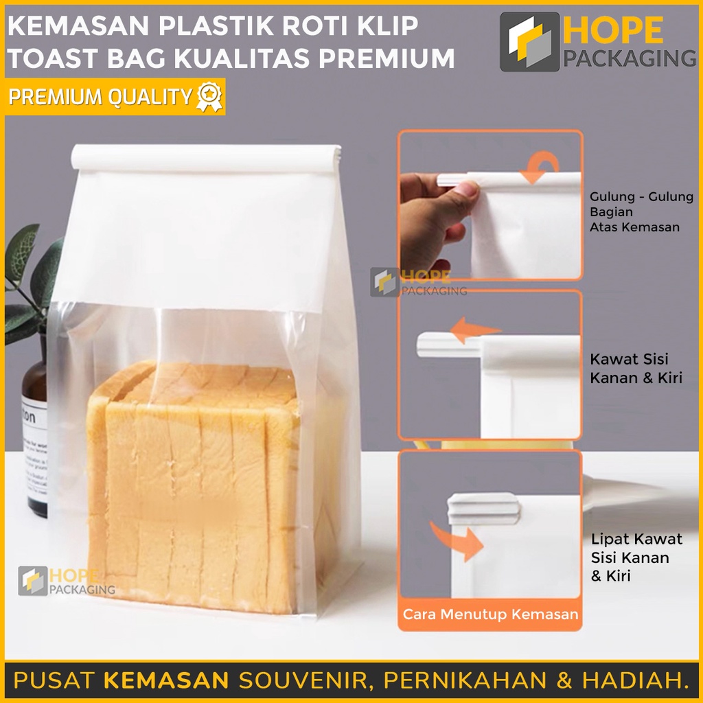 [ ISI 3 PCS ] Plastik Ziplock Kemasan  + Kawat kue Roti Tawar / Roti Manis / plastik klip