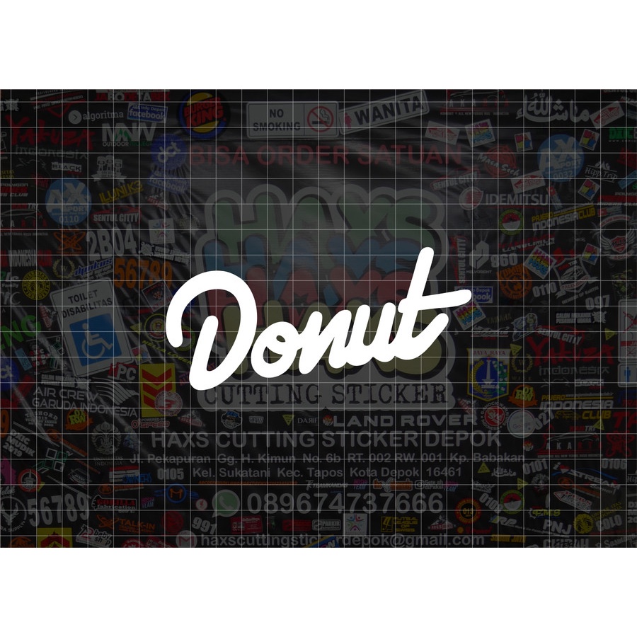 Cutting Sticker Donut 12 Cm Untuk Mobil V1