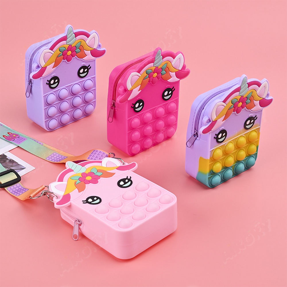 Aikoky Tas Anak Pony Pop It Unicorn Fashion Impor