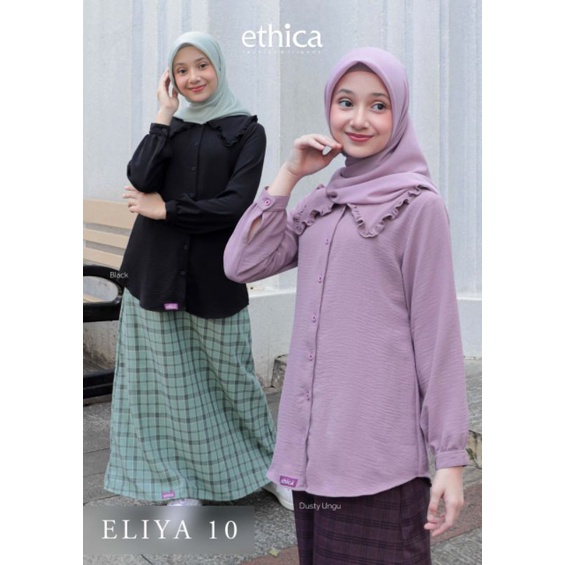 ETHICA ELIYA 10 DUSTY UNGU, BLACK (SETELAN ROK)