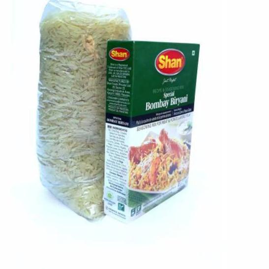 

BAYAR DITEMPAT✔️Paket Hemat Shan Bombay Biryani dan Beras Basmati 1kg|SQ4