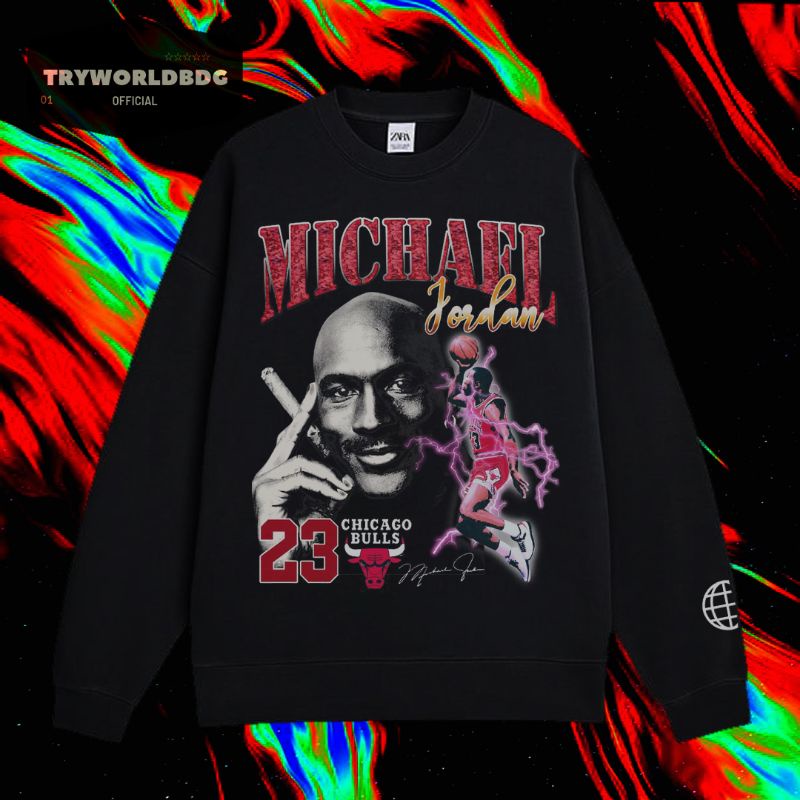 CREWNECK MICHAEL JORDAN CHICAGO BULLS 23 VINTAGE TEE / SWEATER / JAKET / HOODIE