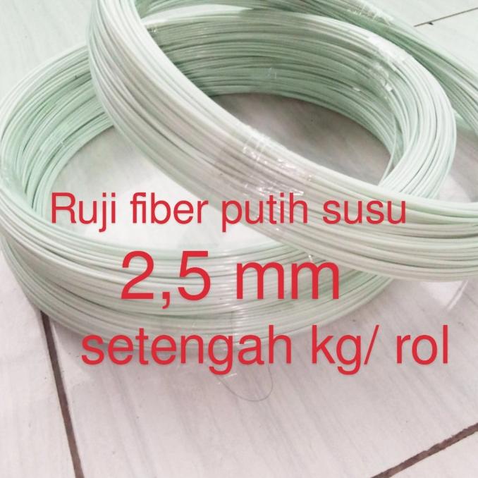 Ruji fiber 2,5 mm pth susu untuk sangkar burung dsb