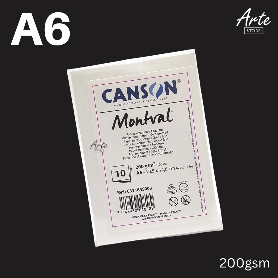 Canson Montval Watercolor A6 (200 gsm)