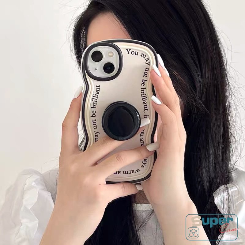 Soft Case Motif Tulisan Dengan Ring Holder Untuk Oppo A57 2022 A15 A95 A96 A16K A55 A12 A15s A54 A7 A5s A76 A74 A53 A5 A9 2020 A16 A3s A12E A16E A52 A31