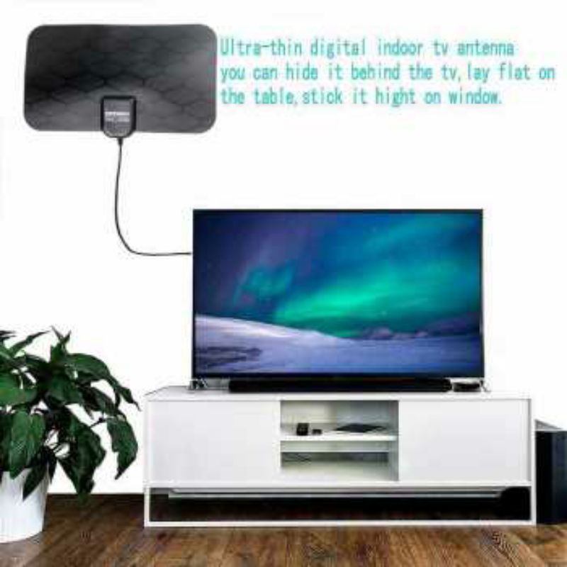 ORIGINAL Antena TV Indoor Jernih Digital HD DVB-T2 4K High Gain 25dB