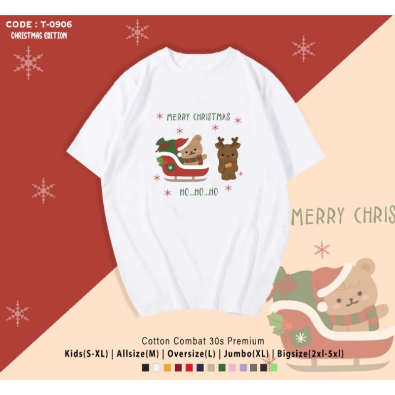 KAOS NATAL KERETA SANTA/KAOS KATUN EDISI NATAL KERETA CHRISTMAS