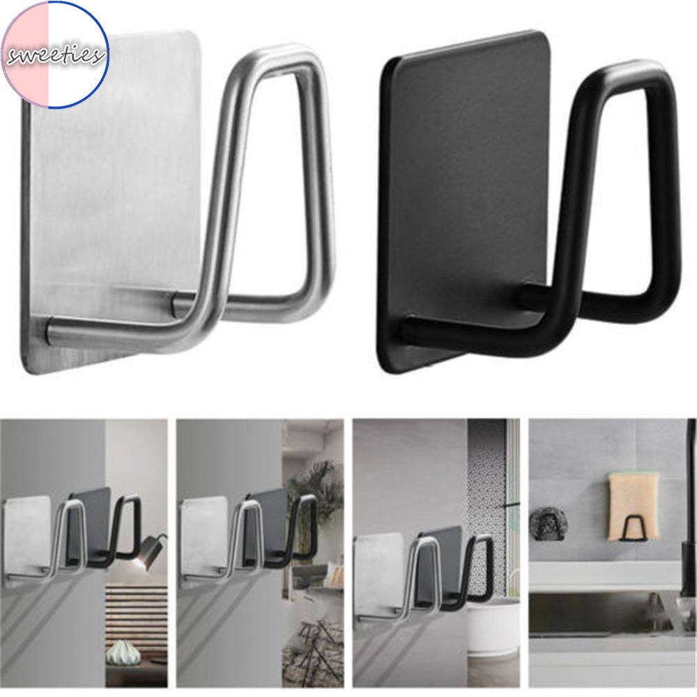 1pc Rak Gantung Dinding Bahan Stainless steel Untuk Kamar Mandi / Dapur