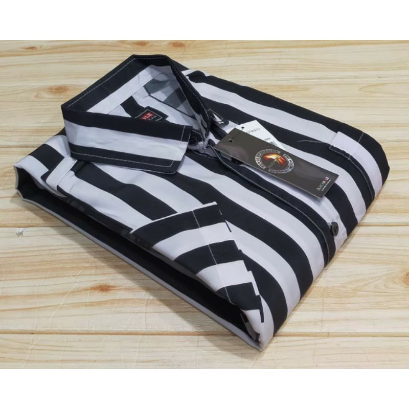 Kemeja Salur Pria Big Size Kemeja Salur Pria Jumbo 2XL-XXXXL