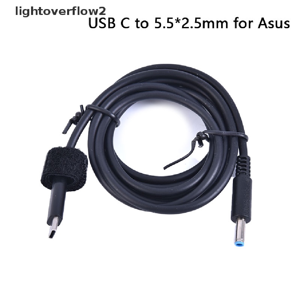 (lightoverflow2) Adapter Konverter Power USB Tipe C PD Dc Untuk Lenovo Asus Dell HP Laptop (ID)