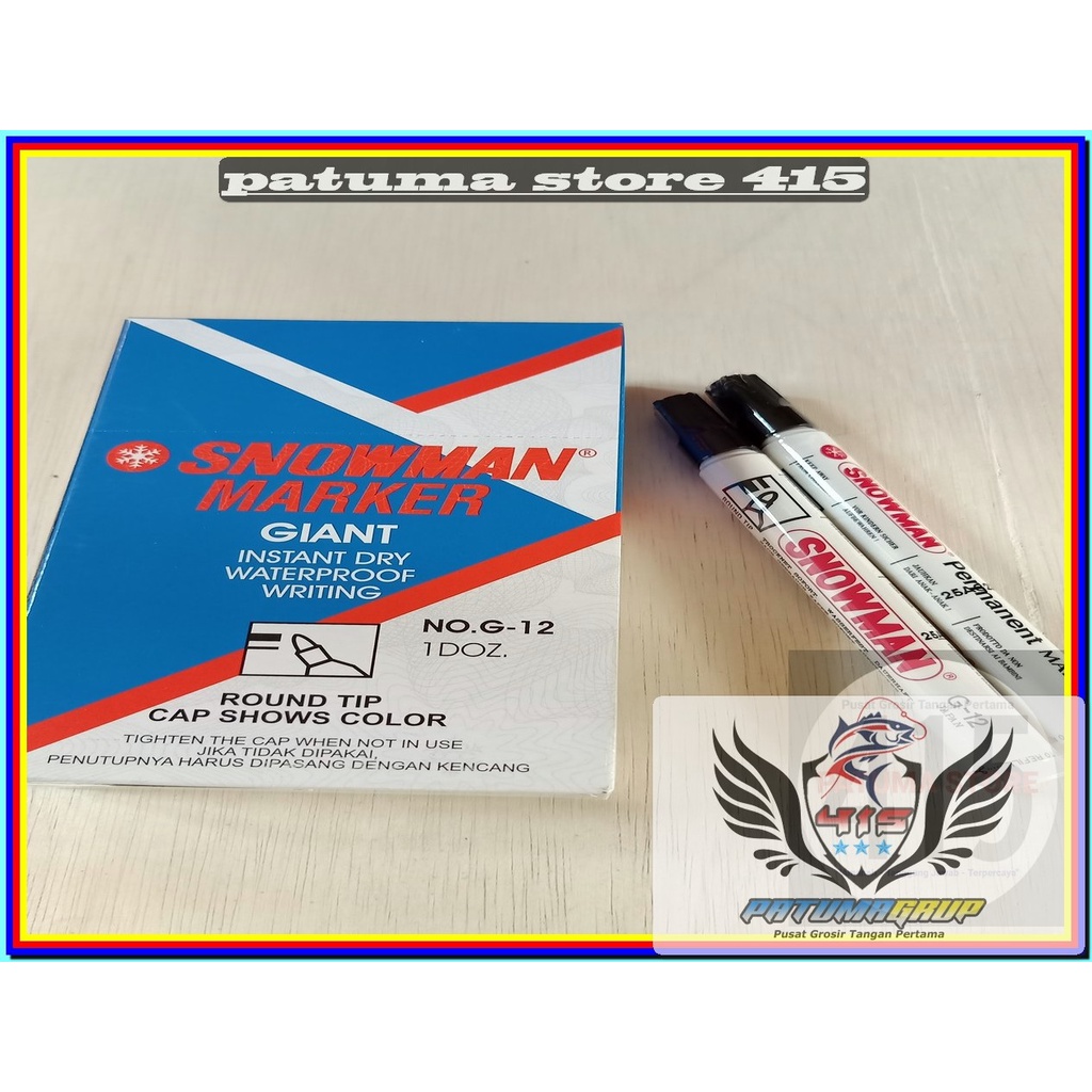 

Spidol Snowman Permanent Marker Giant Hitam