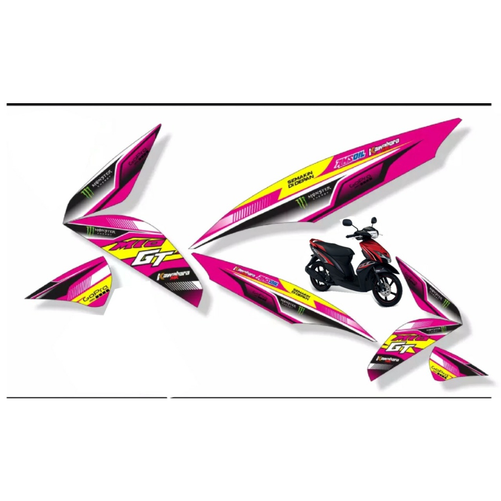 STICKER MOTOR MIO GT / STRIPING MIO / VARIASI STICKER STRIPING MOTOR YAMAHA MIO GT
