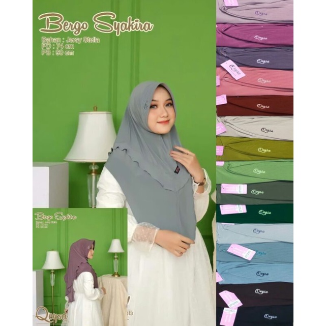 Bergo Syakira Qeysa Hijab ORI Murah