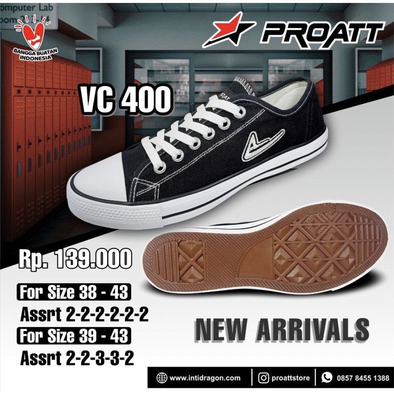 SEPATU SNEAKER PRO ATT VC 400 100% ORIGINAL BY PRO ATT