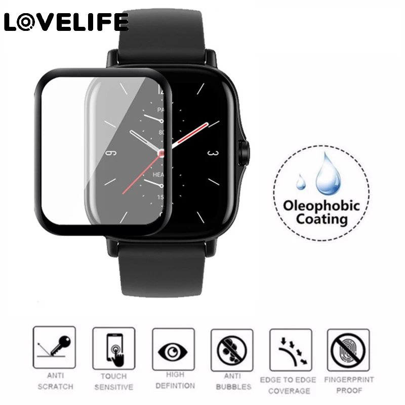 1 / 3pcs Film Pelindung Layar Smartwatch 3D Curved Untuk Huawei / Xiaomi / Huami Amazfit GTS 4 Mini