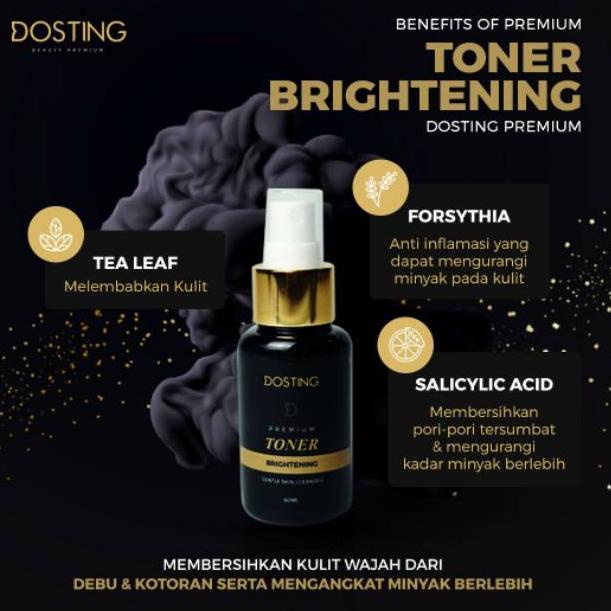 (BPOM) DOSTING PREMIUM TONER AMPUH BRIGHTENING ORIGINAL SKINCARE / TONER WAJAH / PEMBERSIH "PIN.18Oc